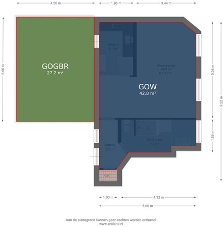 Floorplan - Kerkstraat 10C, 2042 JE Zandvoort